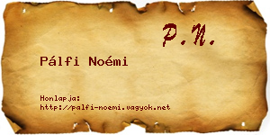 Pálfi Noémi névjegykártya